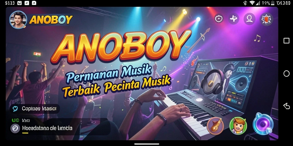 Tampilan gameplay ANOBOY yang seru dan interaktif.