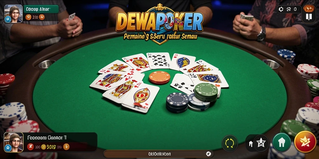 Screenshot gameplay DEWAPOKER yang menarik dan seru.
