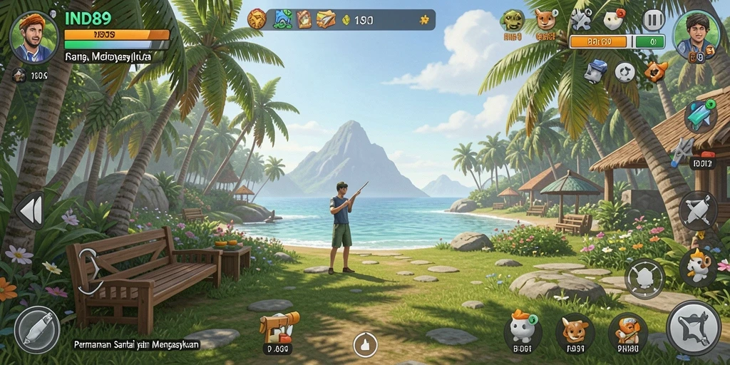 Tangkapan layar IND89 yang menampilkan gameplay yang santai dan menyenangkan.